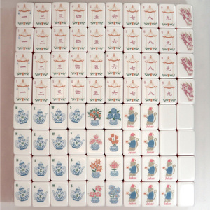 Juego de Mahjong Americano Acrílico Rosa de <span class=keywords><strong>4</strong></span> Capas, 160 Fichas con Jokeres Adicionales, Puntos, Rayos, Vientos y Flores - Product Image 4