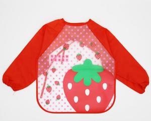 Bavoir en <span class=keywords><strong>plastique</strong></span> manches longues pour bébé et enfant, bavoir imperméable, avec design Smock, nouveauté - Product Image 3