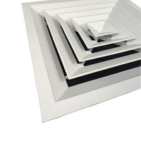 Diffuseur d'air carré en aluminium de haute qualité au design moderne pour climatisation, durable et facile à installer