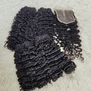 Letsfly 11A Paquets de cheveux humains doublement étirés Paquet de cheveux bouclés birmans Tissage de cheveux vierges bruts pour femmes Cheveux brésiliens Remy - Product Image 2