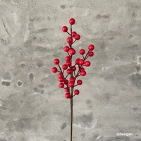 Simulatie Rode Kunststof Schuim Bloem Geluksvrucht Enkel Tak 3-12 Takken Ecologisch Hoogwaardig 10-20cm Emmer Huis