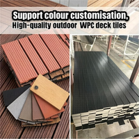 Dalles de terrasse WPC contemporaines pour balcon extérieur, résistantes aux UV, antidérapantes, brossées, installation facile en DIY, vente en gros usine
