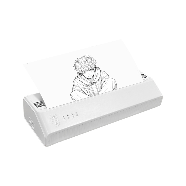 NO Ink Portable A4 Mini Wireless Mobile Thermal Laber Printer A4PT