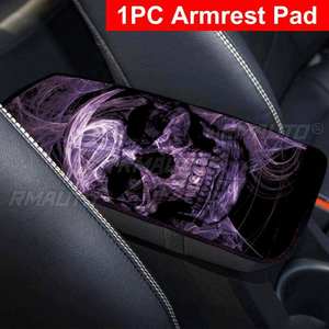 Tapis de sol de voiture universel imprimé crâne (1 pièce/2 pièces/4 pièces) – Ensemble complet avant/arrière – Tapis de protection automobile avant et arrière - Product Image 2