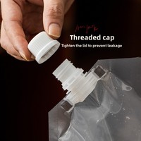 Pochettes à bec verseur en PET de qualité alimentaire, épaissies, pour bière, scellées, portables, jetables, personnalisables, pour emballage de boissons transfrontalier