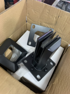 Lan Can Gia Vị Hàng Rào Hồ Bơi Vòi Phun Điều Chỉnh Được Màu Đen Mờ - Product Image 3