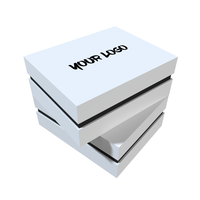 Emballage en carton rigide de luxe de haute qualité avec logo personnalisé Boîtes cadeaux en papier à couvercle amovible blanc pour vêtements chaussures