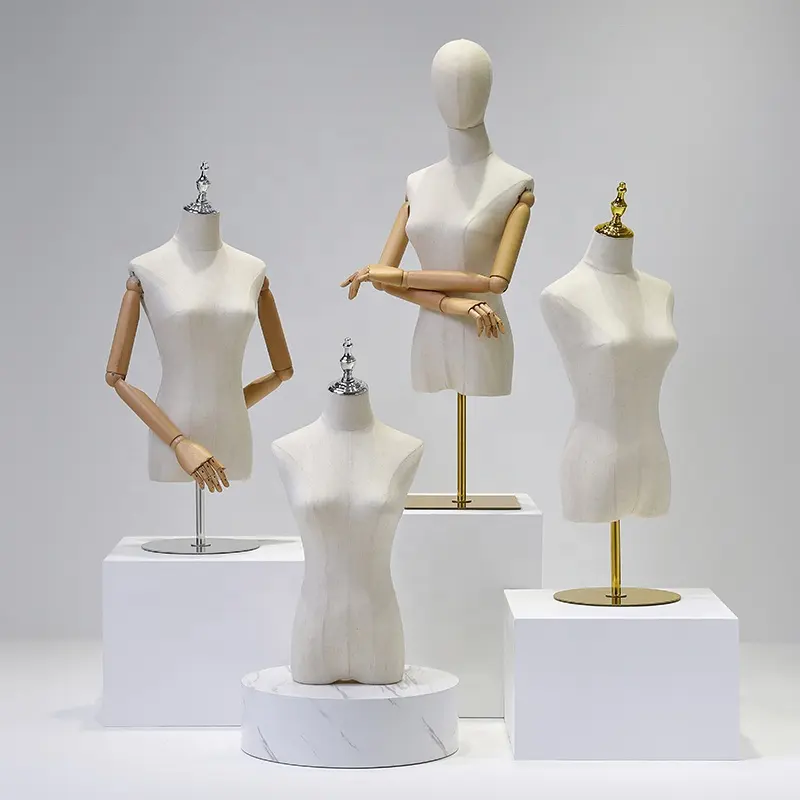 Nieuwe Aankomst Premium Mannequin Props Half Bovenlichaam Met Base Vrouwen Mannequins Met Hoofd Professionele Vrouwelijke Mannequins