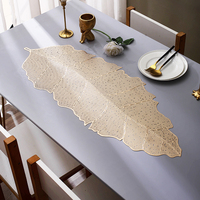 Chemin de Table en feuille de bananier Chemin de Table lavable en PVC avec glands pour l'été Plage Fête de mariage Banquet Rassemblement quotidien