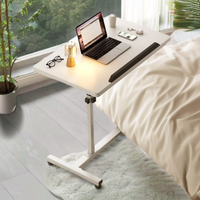 Bureau portable extensible en bois pour ordinateur portable, réglable en hauteur, idéal pour les étudiants et les accessoires de bureau