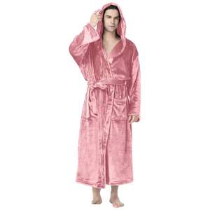Soft <b>Waffle</b> Breathable Thermal Men's Hooded 100% Cotton Spa Robe Luxury <b>Bathrobe</b> Nightwear - Product Image 3