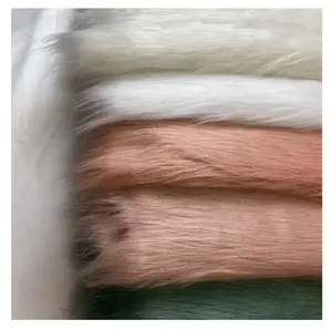 Factory Wholesale 100% Polyester Luxury Colorful Color Customization 6 CM Long Pile Thick Faux Fur For Garment