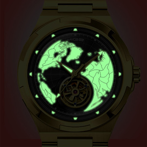 Reloj de Vestir Mecánico Automático para Hombre con Logotipo Personalizado, Caja de Acero Inoxidable 316L Dorada Clásica, Relojes de Negocios con Cristal de Zafiro - Product Image 2