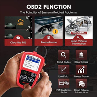 Lecteur de codes OBD2 Autel AL319 AutoLink, outil de diagnostic moteur haute précision 12V avec écran LCD rouge, prise en charge CAN/EOBD.