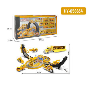 Set Giocattolo Parcheggio Auto Deformabile in Lega con 6 Auto e 1 Trattore - Temi Polizia/Ingegneria/Salvataggio/Auto da Corsa - Product Image 3