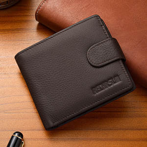 Cartera de negocios Retro con doble cremallera plegable para hombre, cartera minimalista de gran capacidad con bolsillo frontal, Cartera de cuero genuino para hombre - Product Image 4