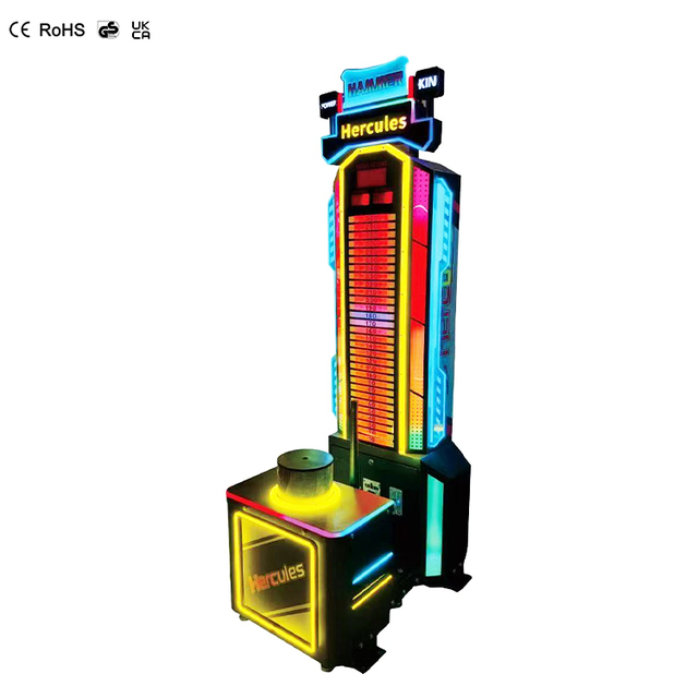 Best Seller Hot Amusement Hammer Hit Game Strength Testing Machine Arcade Sport Game Metal Coin Operated Hammer Game Machine