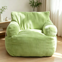 Canapé-pouf pour enfants en velours côtelé doux et confortable, design moderne, personnalisé en usine, pour salon, salle de jeux, chambre à coucher, modèle 2026