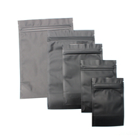 Sacs d'emballage personnalisés en aluminium noir réutilisable avec fermeture éclair, sacs en plastique rose vif de marque pour entreprises