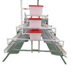 A tipo 3 niveles 4 niveles capacidad 96/120/128/160 pájaros huevo galvanizado pollo batería <span class=keywords><strong>jaula</strong></span> equipos de granja avícola para pollos - Product Image 3