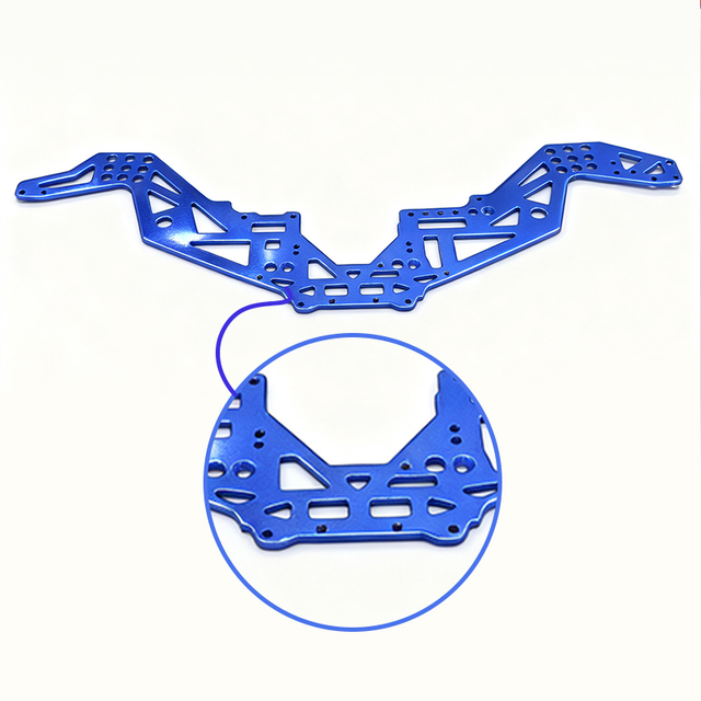 Lightweight RC Car Chassis Custom Anodized 5-Axis CNC Machined Service Milling Turning Parts 7075 Aluminum RC Car Chassis