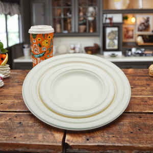 Lot <span class=keywords><strong>de</strong></span> 50 assiettes jetables <span class=keywords><strong>en</strong></span> papier écologiques compostables résistantes <span class=keywords><strong>de</strong></span> 8/9/10 pouces, biodégradables <span class=keywords><strong>en</strong></span> <span class=keywords><strong>fibre</strong></span> <span class=keywords><strong>de</strong></span> <span class=keywords><strong>canne</strong></span> à <span class=keywords><strong>sucre</strong></span>, bagasse, pour le dîner - Product Image 5