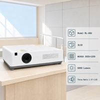 Projecteur laser 3LCD Roly 6000 lm haute luminosité HD 3D, projecteur commercial pour exposition, projecteur pour l'éducation et les conférences