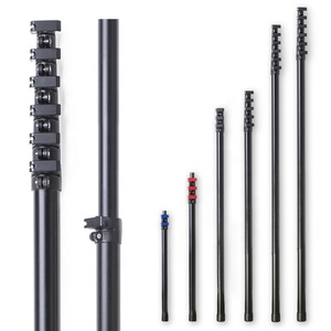 Fabricants professionnels chinois de perches télescopiques en fibre de carbone 3K légères de 10 m, 13 m, 15 m, 18 m, perches télescopiques en fibre de verre et en carbone - Product Image 4