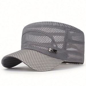 Wholesale <b>Summer</b> New Full Net <b>Flat</b> Top Sun Hat Outdoor Men Dress Mesh Camp Hat Sports <b>Cap</b> for Men - Product Image 6