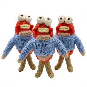 Handmade Eco-Friendly Traditional Wool Knitted Cartoon Insect Doll Wall Hanging <b>Christmas</b> Decoration Small Indoor <b>Ornament</b> - Product Image 1