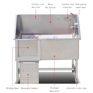 Baignoires professionnelles en acier inoxydable de toilettage pour chiens fabricant OEM de haute qualité bain PP durable nettoyage de bain pour animaux de compagnie - Product Image 2