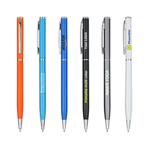 Regalo promocional Logotipo personalizado Metal Colorido Stylus Pen Bolígrafo de metal de tacto suave con logotipo personalizado