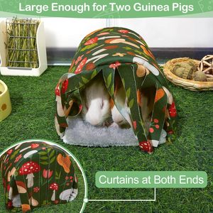 Guinea Pig and <strong>Ferret</strong> Hiding Place Hamster Tunnel Comfortable Curtains Rabbit House Suitable for Small Pet <strong>Cages</strong> Soft Nest - Product Image 4