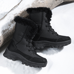 Stivali invernali da <span class=keywords><strong>donna</strong></span> stivali da <span class=keywords><strong>neve</strong></span> a metà polpaccio invernali impermeabili scarpe con plateau da <span class=keywords><strong>donna</strong></span> con pelliccia spessa Botas Mujer stivali alti - Product Image 2