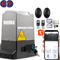 Set de Abridor de Puerta Automático Tuya de 370W y 800KG, Motor para Portón Deslizante con Fotocélula Infrarroja y Límite Magnético para Operador de Puerta Corredera