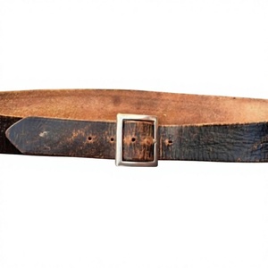 BS INTERNATIONAL NA234 Ceinture pour homme en cuir de vachette tressé, longueur personnalisée, avec ardillon en acier, imperméable, écologique, solide, carrée, vintage, haute qualité - Product Image 3