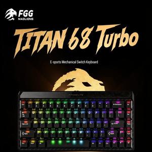 MADLIONS TITAN68 터보 기계식 게이밍 키보드 68키 RGB 백라이트 USB 타입-C 인터페이스 프로그래밍 기능 마그네틱 스위치 - Product Image 1