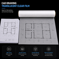 Película de Dibujo PET Mate de Doble Cara de 75 Micras, Impermeable, Translúcida, para Plotter CAD, para Dibujo de Ingeniería