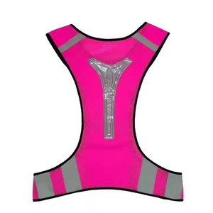 New Arrival Ultra-Thin <b>Reflective</b> Safety Vest High Visibility Custom Logo Polyester <b>Material</b> Marked Pocket for Traffic Running - Product Image 1