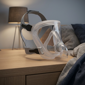 Medikonnect Full Face CPAP <b>Mask</b> with Headgear and Tube Connector Disposable/Reusable Options for <b>Sleep</b> Support Therapy - Product Image 3