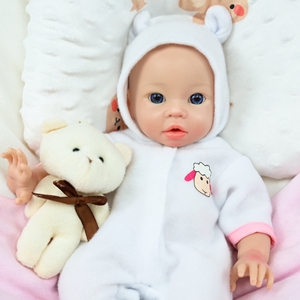 Poupée Bébé Reborn en Silicone Platine Corps Entier de 13 Pouces, Haute Simulation, Lavable, Mignonne, Jouet Réaliste, Nouveau-né Garçon - Product Image 3