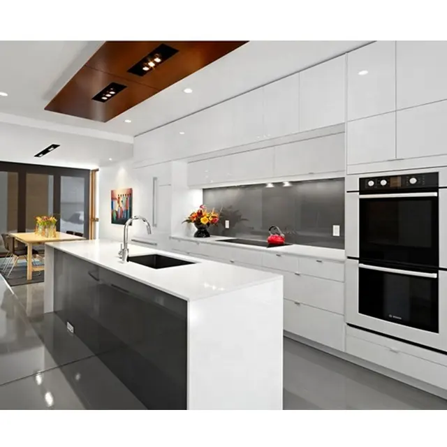 VC CUCINE จัดส่งที่รวดเร็ว โครงการอเมริกันที่กําหนดเองโมดูลาร์การออกแบบที่ทันสมัยเฟอร์นิเจอร์ครัวตู้ครัว