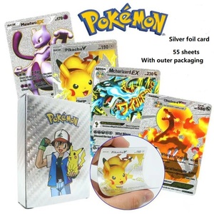 Pikachu Puzzle <strong>Cards</strong> <strong>Pokemoned</strong> Game <strong>Gold</strong> Foil Anime <strong>Cards</strong> Gifts Crossover God Gifts Flash <strong>Cards</strong> - Product Image 2