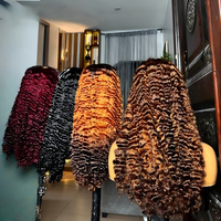 Wig rambut manusia asli Vietnam, rambut keriting Burma, wig lace front, 100% rambut asli, cuticle aligned, grosir.
