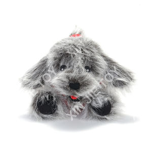 Gri peluş oyuncak köpek bir gri peluş oyuncak köpek uzun kürk gri peluş oyuncak köpek ile bir T-shirt ile OEM ODM ile bağlı - Product Image 1