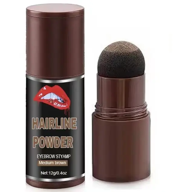 Fabrik Großhandel Private Label Hairline Shadow Powder 3 Farbe Schwarz Mittelbraun und Dunkelbraun Makeup Hair Beauty
