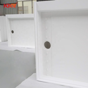 KKR Modern Luxury Rectangle Shape Slope Design Factory Wholesale White <strong>Shower</strong> Tray Solid Surface Resin <strong>Shower</strong> Tray Pan <strong>Plate</strong> - Product Image 6