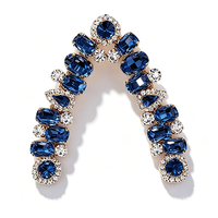 Clips de chaussures en strass ovales en forme de V, accessoires de luxe pour les pieds, pour sandales et tongs d'été