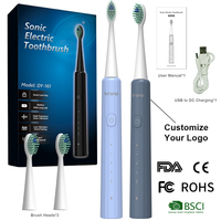 Sikat Gigi Elektrik Alibaba-India Portable Dental Gums Ultrasonic Elektronik Tahan Air IPX7 Otomatis Smart Sonic Isi Ulang
