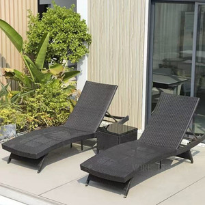 Chaise longue de jardin réglable et inclinable, imperméable, de qualité supérieure, pour la plage, le bord de la piscine, la villa, les <span class=keywords><strong>vacances</strong></span>, la détente - Product Image 5